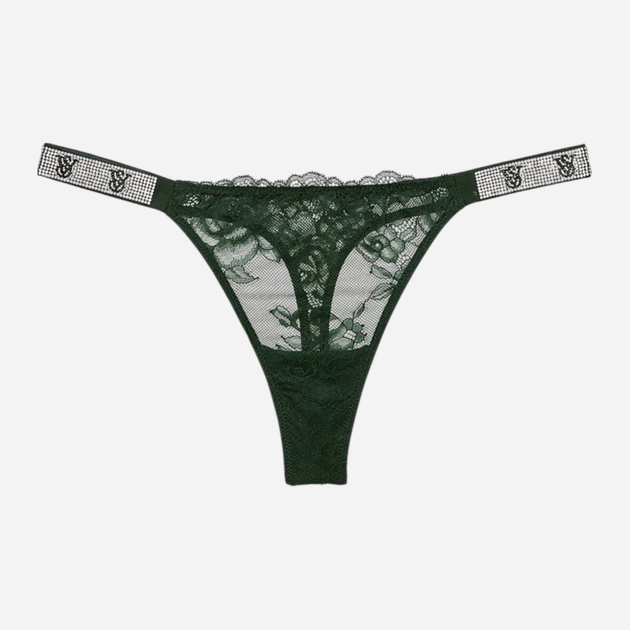Труси Victoria's Secret Very Sexy Shine Strap Rose Lace Panty S Зелений (27918966)