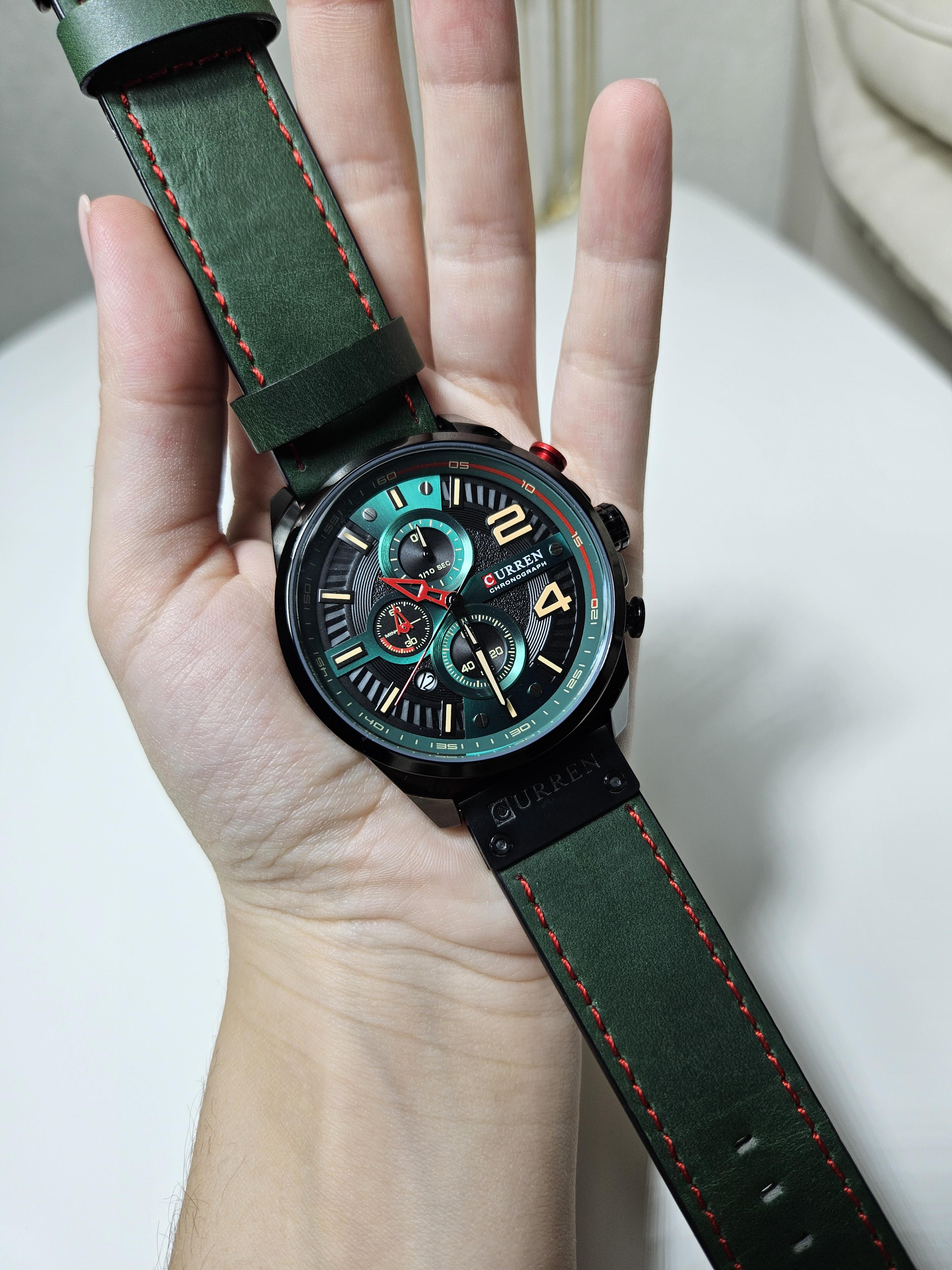 Наручний годинник чоловічий Сurren 8393 Зелений (2300) - фото 6 Наручний годинник чоловічий Сurren 8393 Зелений (2300) - фото 6