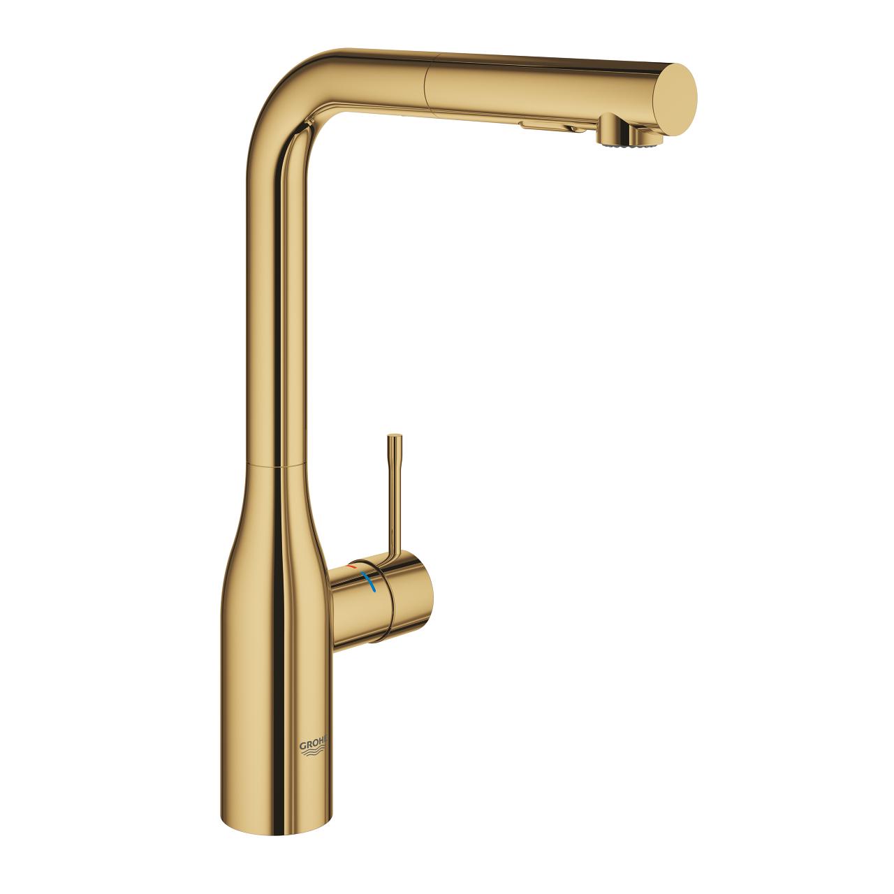 Смеситель для кухни Grohe Essence 30270GL0 с видвижной лейкой Золотой (229257)
