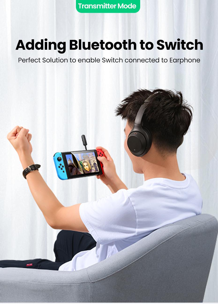 Адаптер UGREEN Bluetooth 5.0 приймач-передавач USB-3,5 мм minijack AUX стерео Чорний (80893) - фото 15