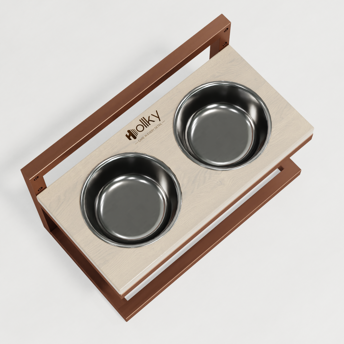 Миски на регулируемой подставке для маленьких собак Hollky Flex S 2х0,45 л (FS-422523-GLWH) - фото 4 Миски на регулируемой подставке для маленьких собак Hollky Flex S 2х0,45 л (FS-422523-GLWH) - фото 4