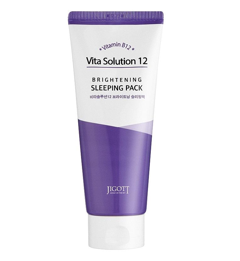 Маска для лица осветляющая ночная Jigott Vita Solution 12 Brightening Sleeping Pack 180 мл (8809541281822)