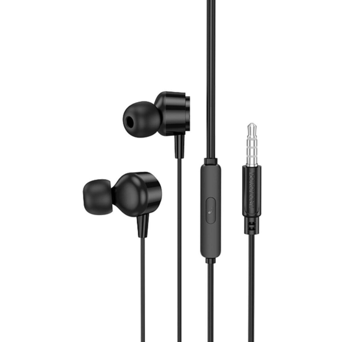 Наушники проводные с микрофоном Borofone BM94 Sonar universal earphones 3,5 мм 1,2 м Black (6941991115820) Наушники проводные с микрофоном Borofone BM94 Sonar universal earphones 3,5 мм 1,2 м Black (6941991115820)