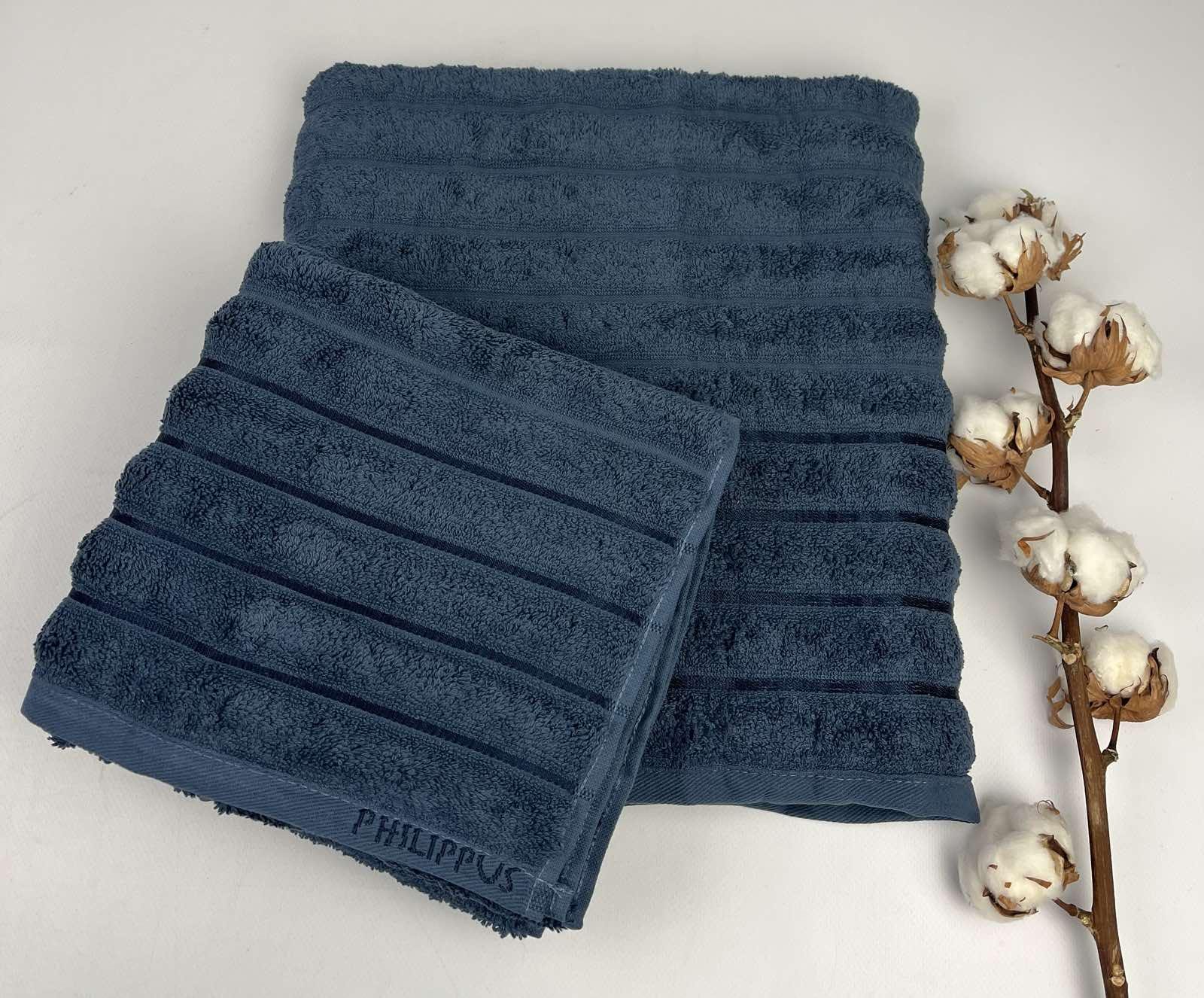 Набор полотенец Philippus Barbaros A142 2 шт. Синий (CN31779) Набор полотенец Philippus Barbaros A142 2 шт. Синий (CN31779)