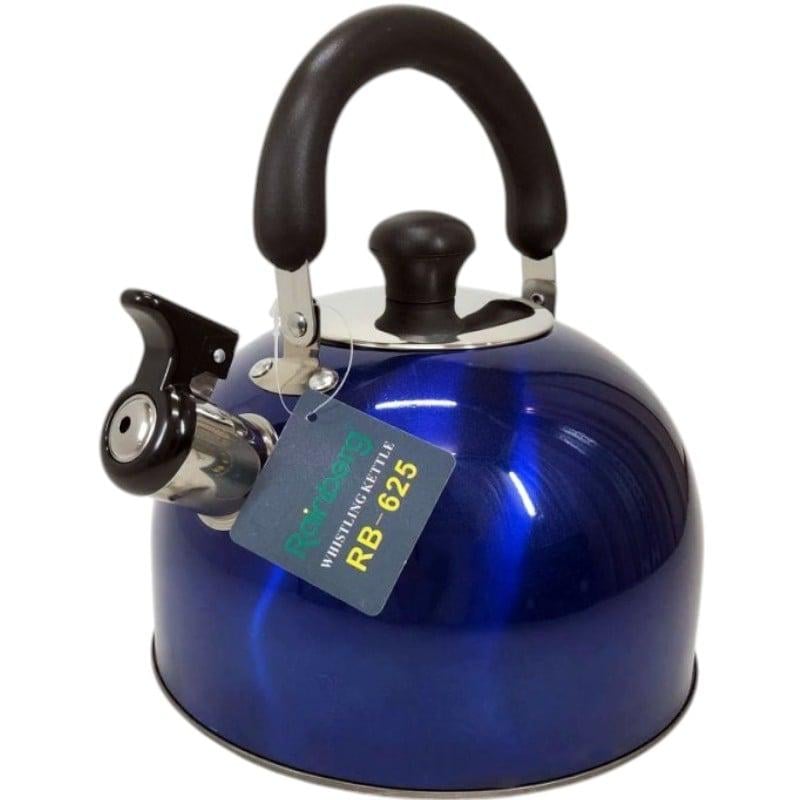 Чайник Rainberg RB-625 нержавеющая сталь со свистком 3 л Синий (26202618) Чайник Rainberg RB-625 нержавеющая сталь со свистком 3 л Синий (26202618)