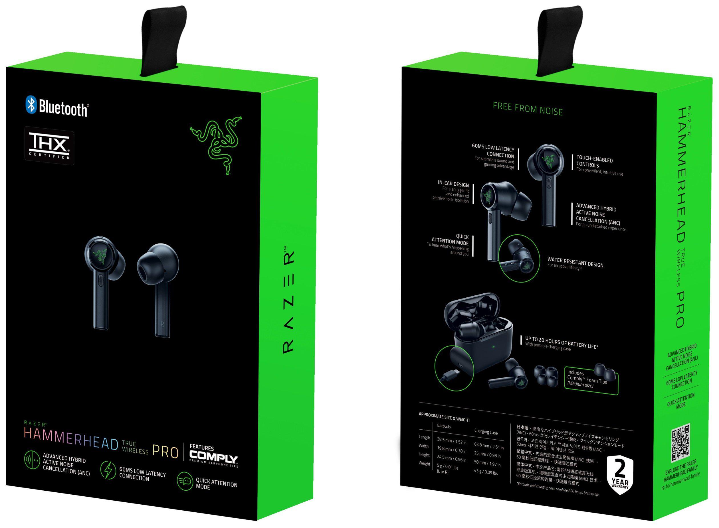 Гарнитура Razer Hammerhead True Wireless Pro Черный (RZ12-03440100-R3G1) - фото 9