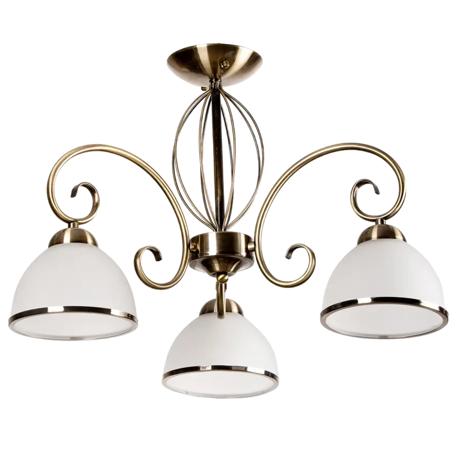 Люстра Svet с тремя плафонами в форме купола под лампы Е27 Белый (SH-4573/3 AB)