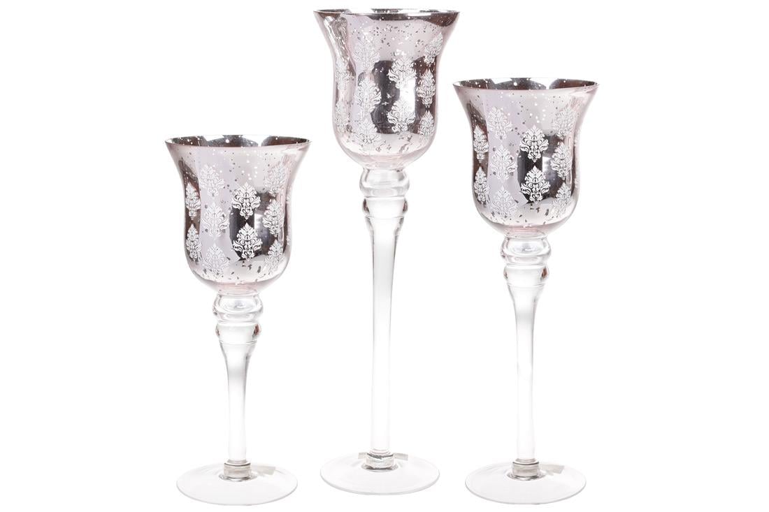 Набор стекляных подсвечников BonaDi 3 шт. (527-703)