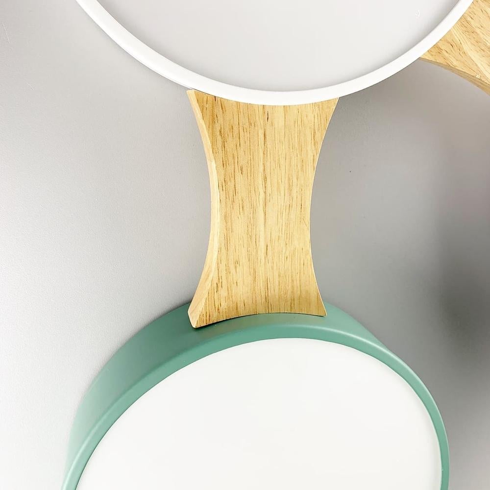 Потолочная люстра с деревянными рожками с LED элементами на 8 плафонов (AS126/8) - фото 2