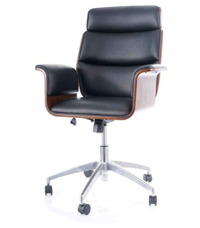 Кресло офисное Signal Черный/Орех (Oregon)