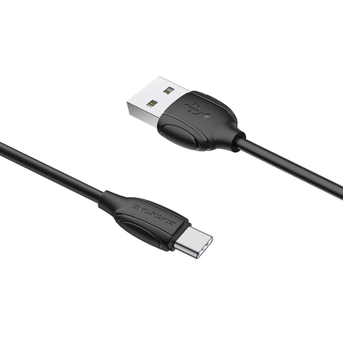 Кабель Borofone BX19 Benefit USB to Type-C 3A 1 м Black (BX19CB) - фото 2