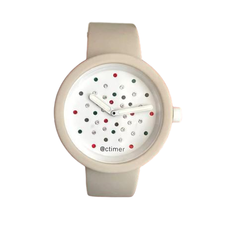Часы-конструктор женские силиконовый Actimer Colorful stone Айвори (12532)