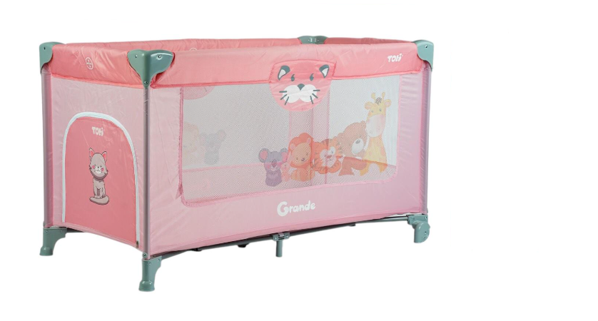 Кровать детская Toti 126×65×75 см Розовый (T-05263)