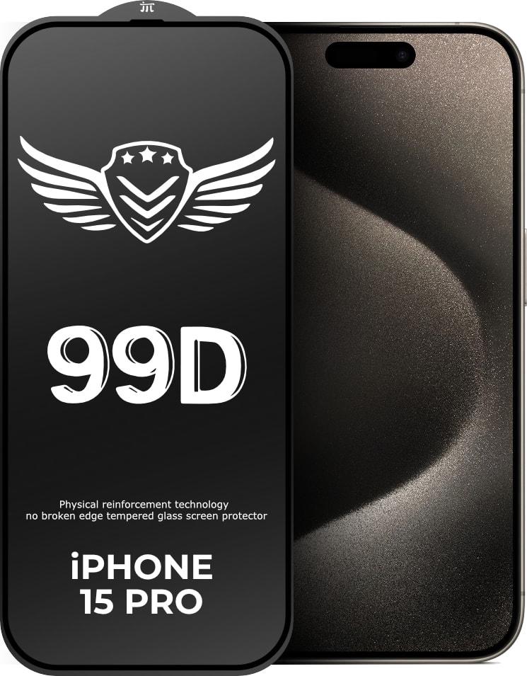 Защитное стекло FlyGuard iPhone 15 Pro (Full Glue) (34697)