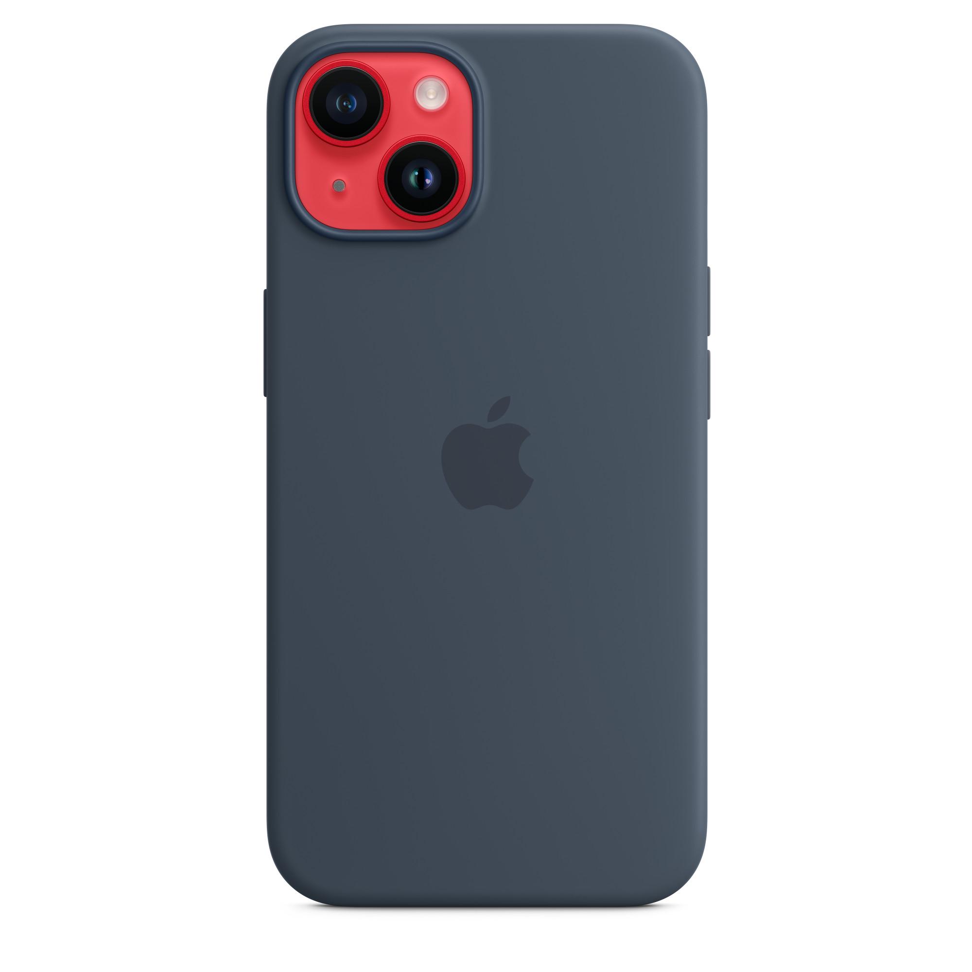 Чохол протиударний силіконовий Silicone Case MPRV3ZE/A MagSafe для Apple Iphone 14 (6.1") Storm Blue - фото 1