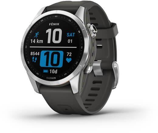 Смарт-часы Garmin Fenix 7S Silver with Graphite Band (010-02539-01)