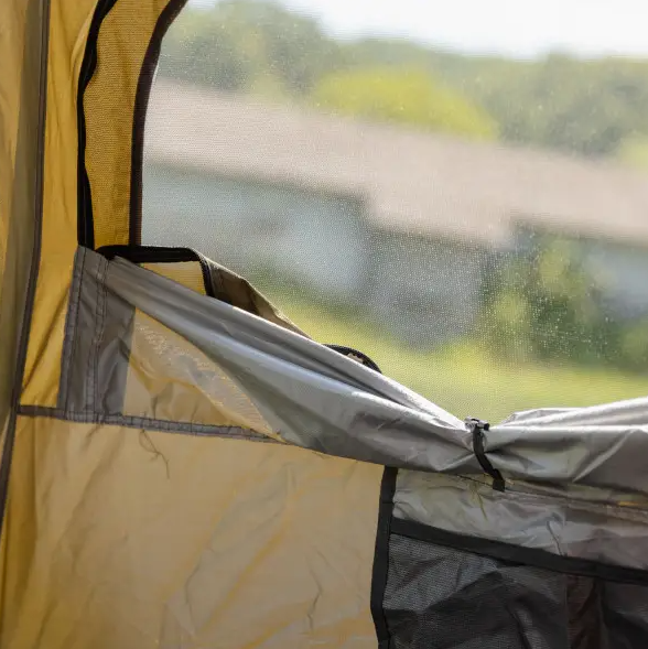 Палатка туристическая шестиугольная трехместная 240х210х130 см Зеленый (LU-020) - фото 15