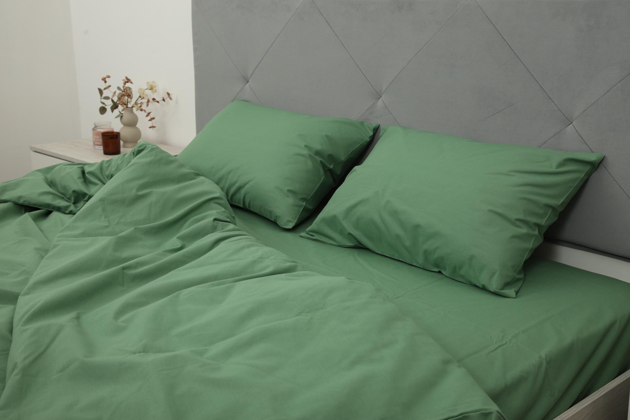 Комплект постельного белья евро Amore 6318 ранфорс Зеленый (KPB-Ae-R-6318(50x70)_) - фото 2 Комплект постельного белья евро Amore 6318 ранфорс Зеленый (KPB-Ae-R-6318(50x70)_) - фото 2