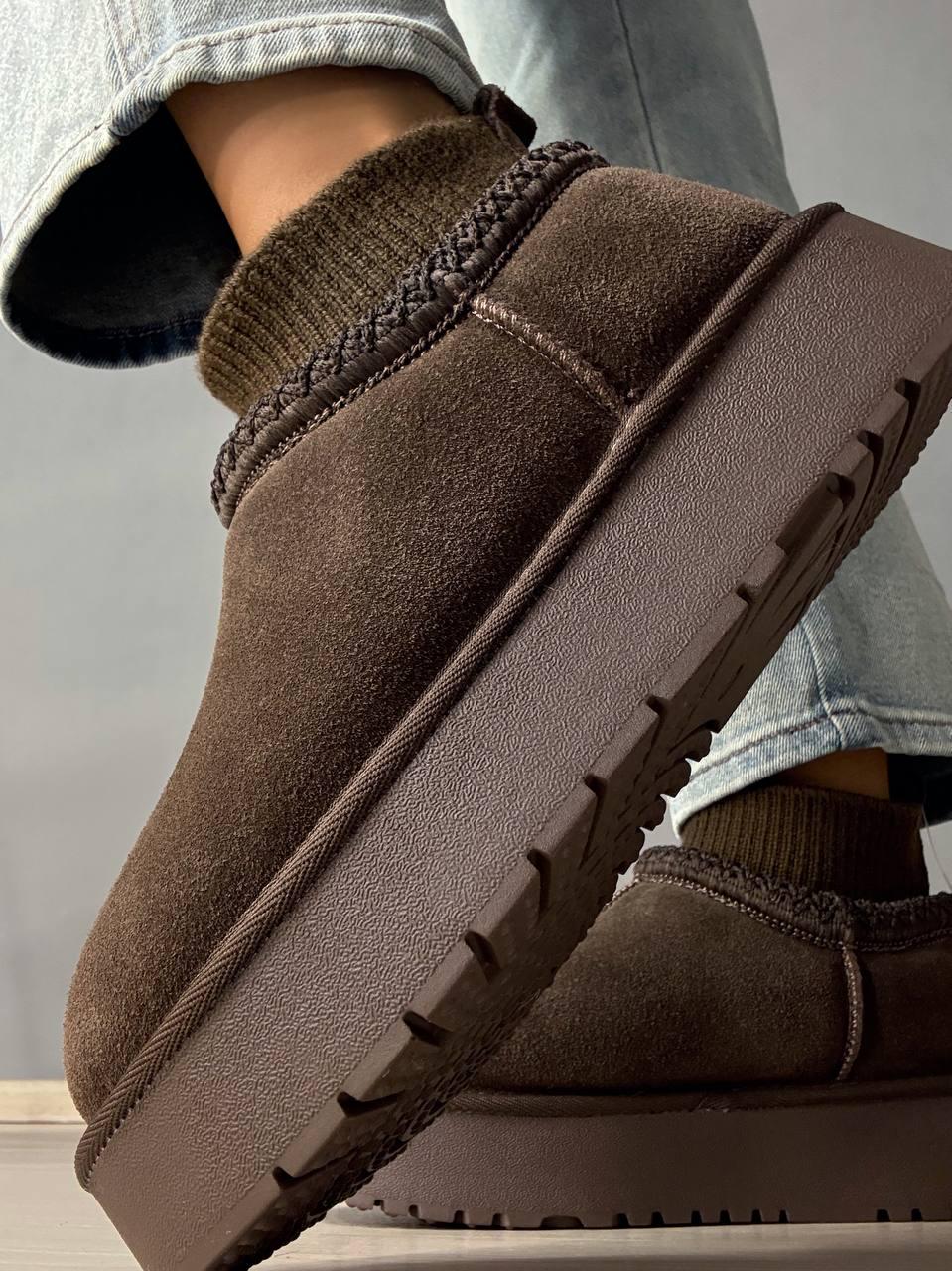 Угги женские Hengji 90-7 с носком и вышивкой натуральная замша р. 36 Коричневый (4943) - фото 7 Угги женские Hengji 90-7 с носком и вышивкой натуральная замша р. 36 Коричневый (4943) - фото 7