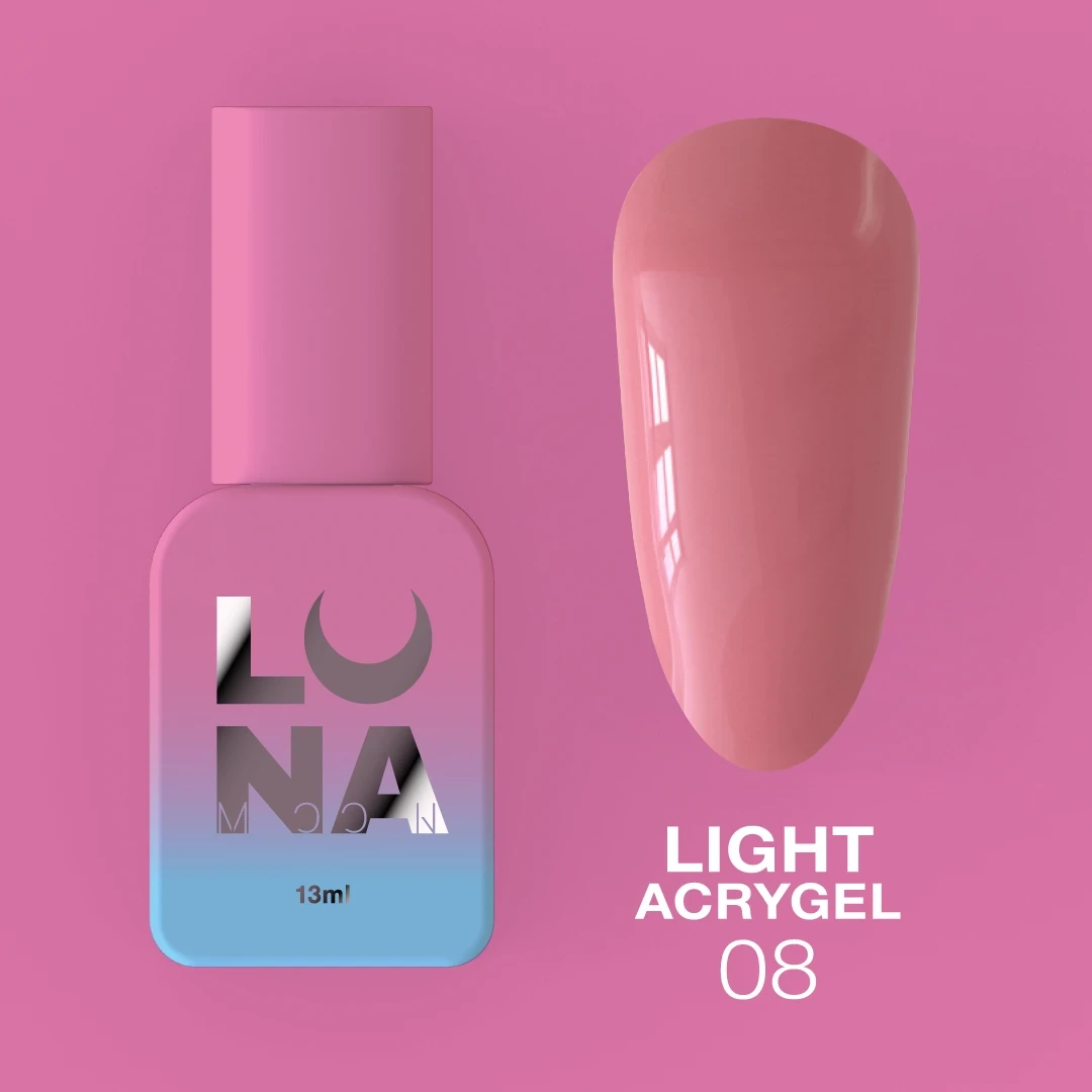Гель Luna Moon Light Acrygel №08 13 мл Розово-персиковый