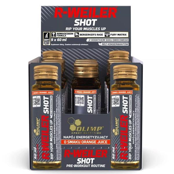 Комплекс до тренировки Olimp Nutrition R-Weiler Shot блок стекло 9х60 мл Orange (000021475)