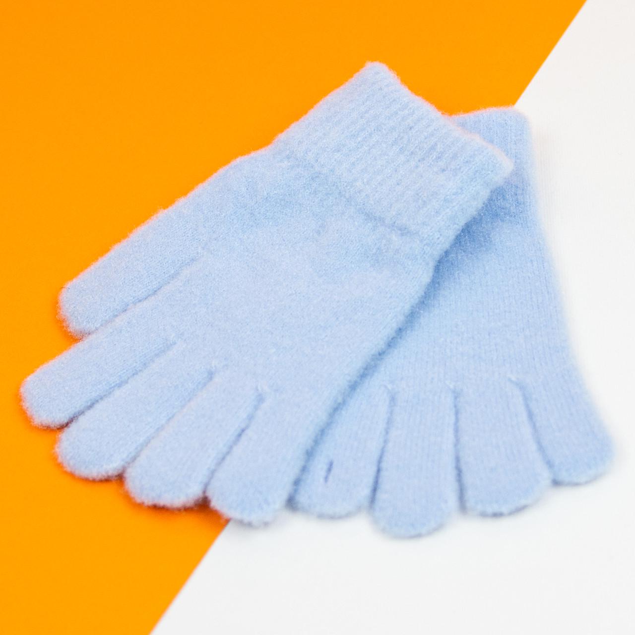 Перчатки для девочек на 5-7 лет 21-25-29 Голубой (DR010032)