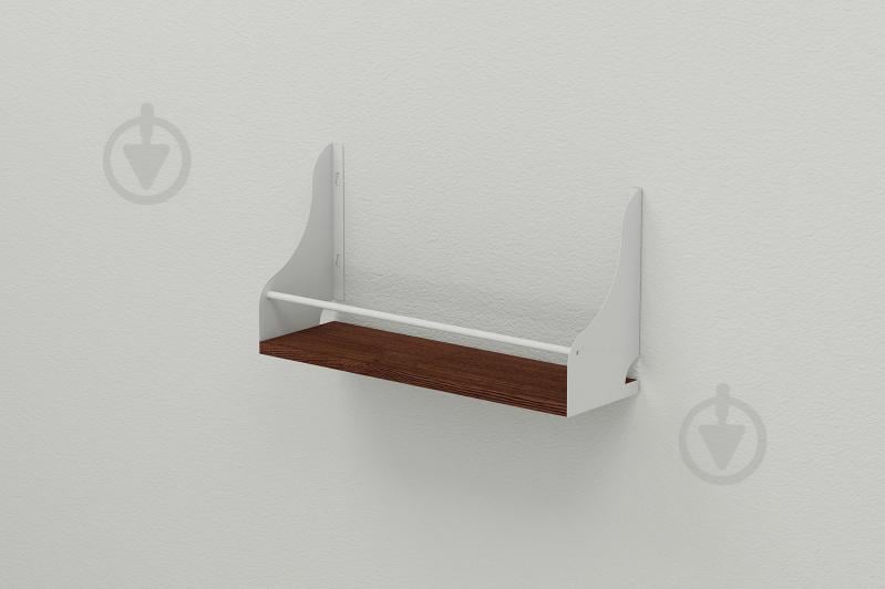 Полка настенная Ferrum-decor Изи 260x500x150 металл Белый ДСП Венге 16 мм (IZI0010)