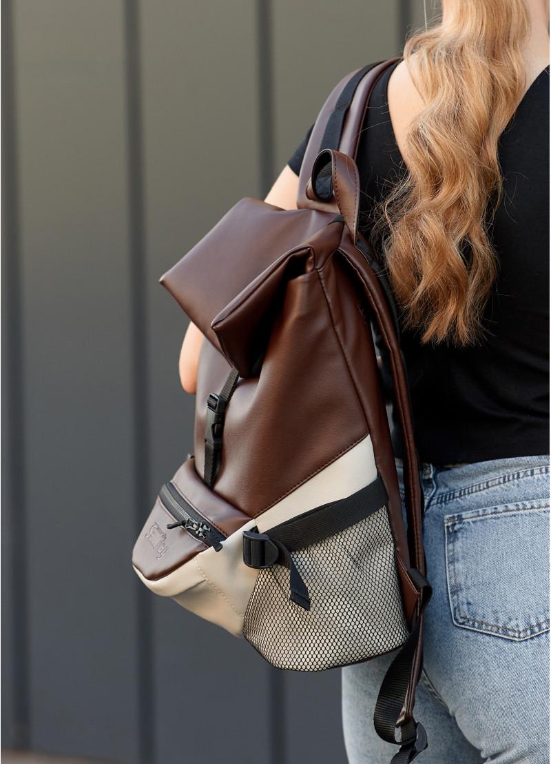 Рюкзак женский Sambag Rene Double 37х31х14 см Шоколадный (27151120r) - фото 9
