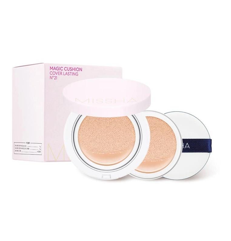 Тональный крем-кушон для стойкого макияжа MISSHA M Magic Cushion Cover Lasting SPF50+/PA+++ №21 15 мл (8809581449282) - фото 2