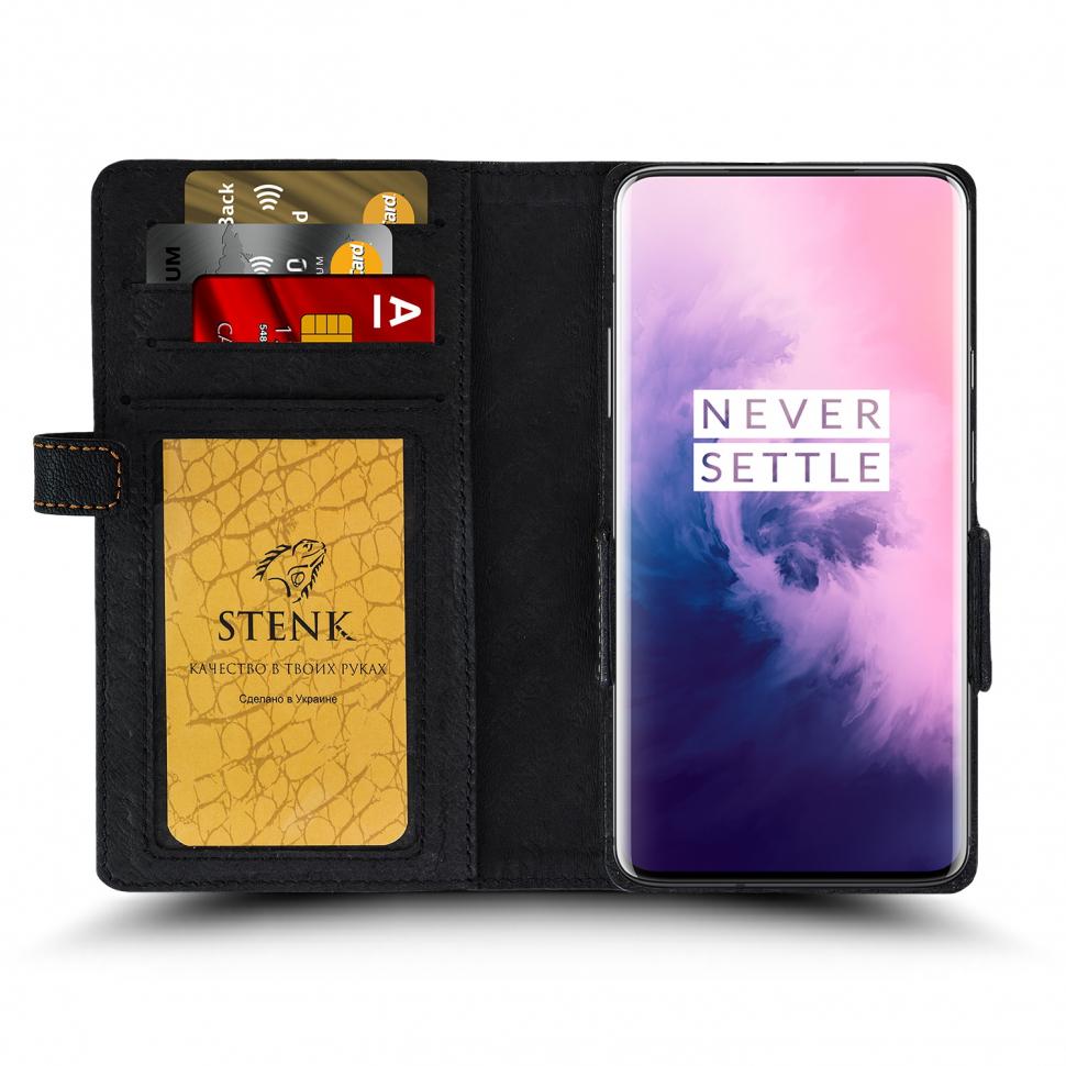 Чехол книжка Stenk Wallet для OnePlus 7 Pro Черный (64156)