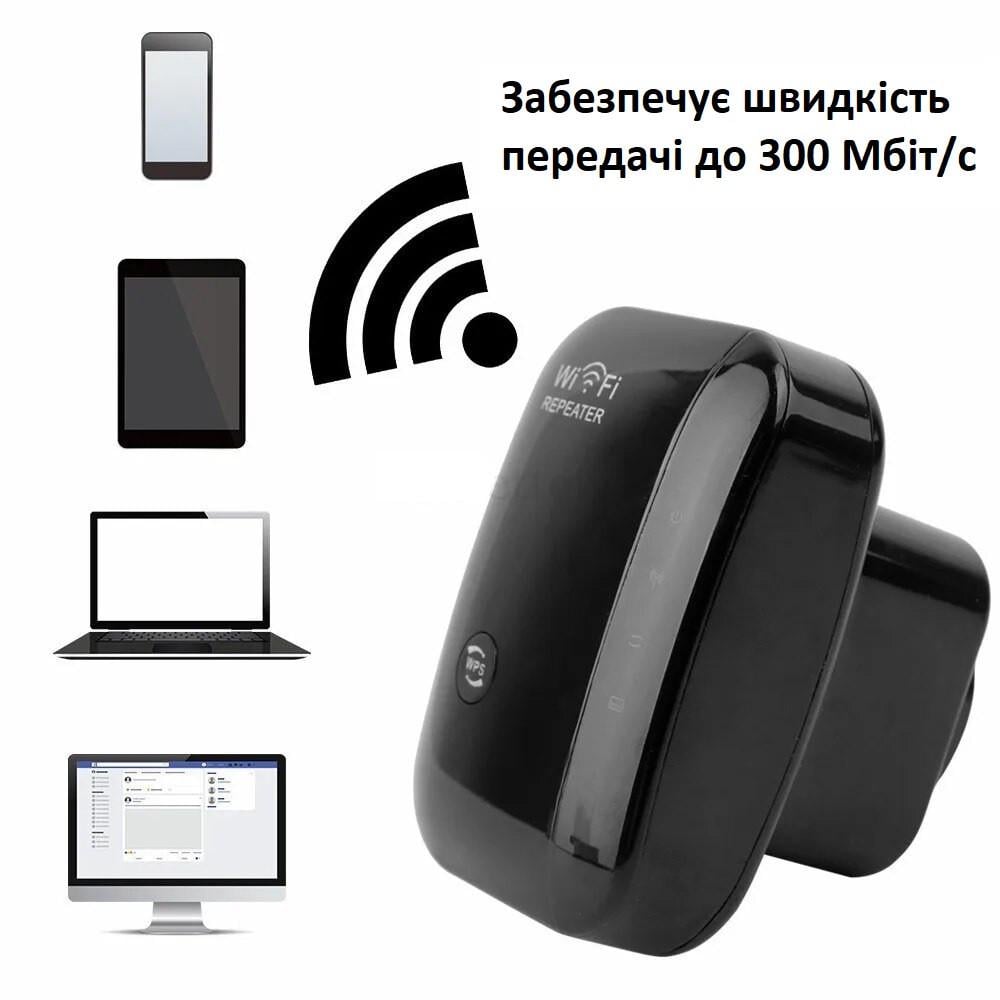 Ретранслятор Wi-Fi сигналу 2,4 ГГц 300 Мбіт/с бездротовий (H655) - фото 4