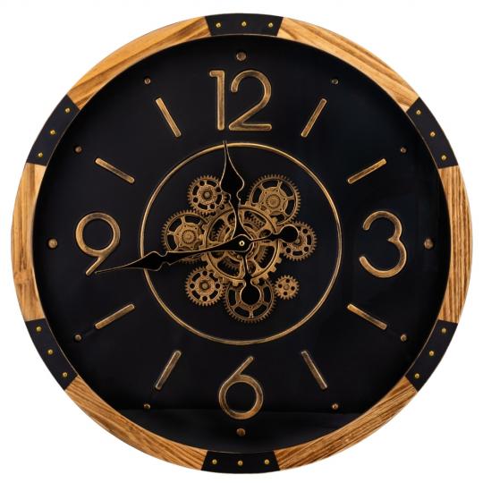 Настенные часы Elisey Мелодия времени 63,5 см Черно-золотые (135-81-0508-015)
