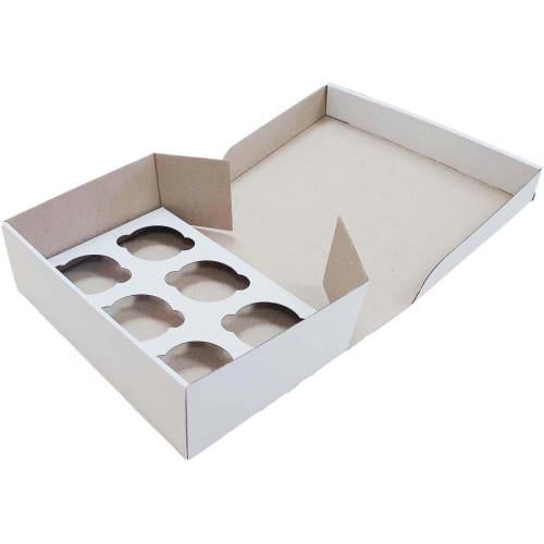 Коробка на 6 кексов 250х170х80 мм Белый (757)