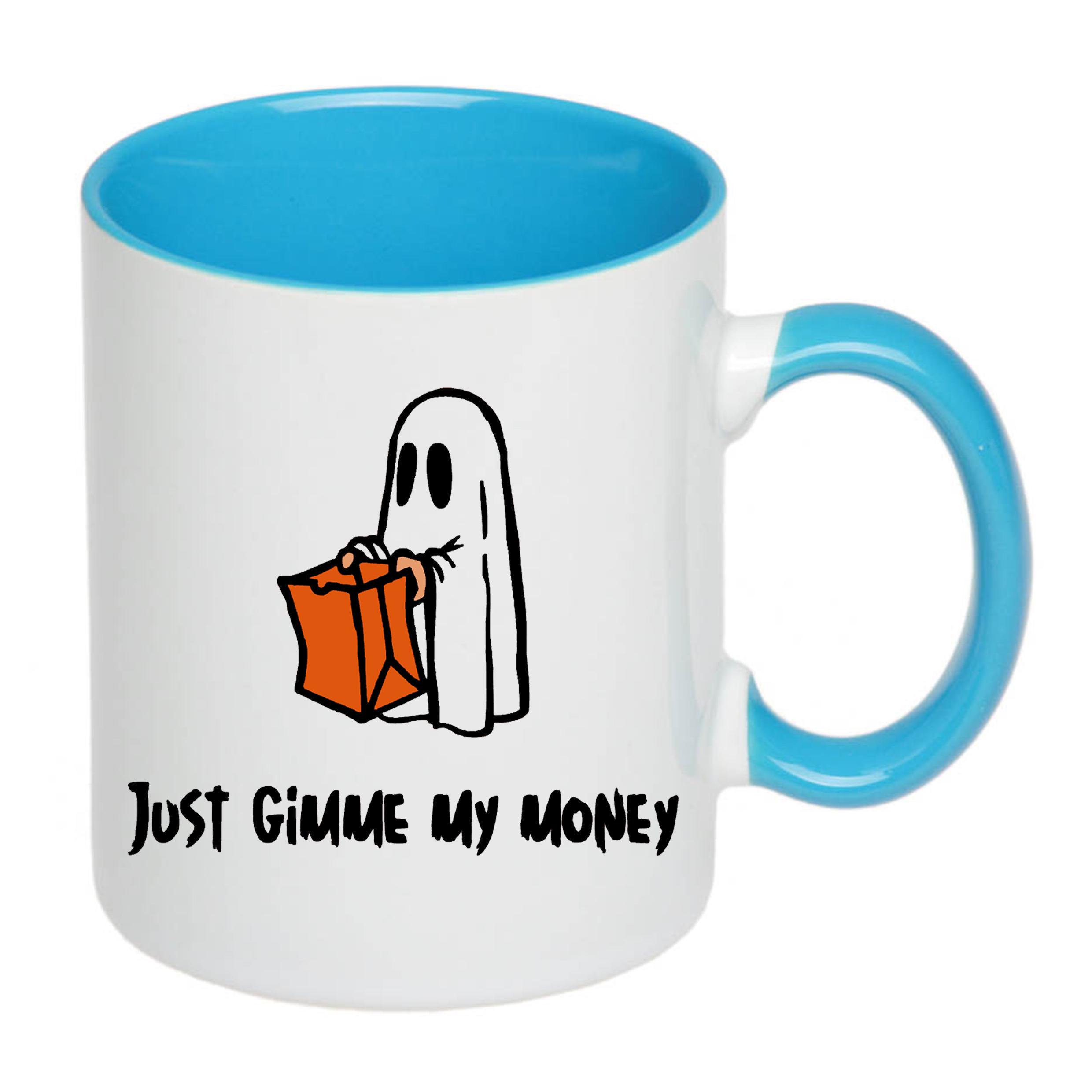 Чашка с печатью Just gimme my money 330 мл Голубой (20971) - фото 2