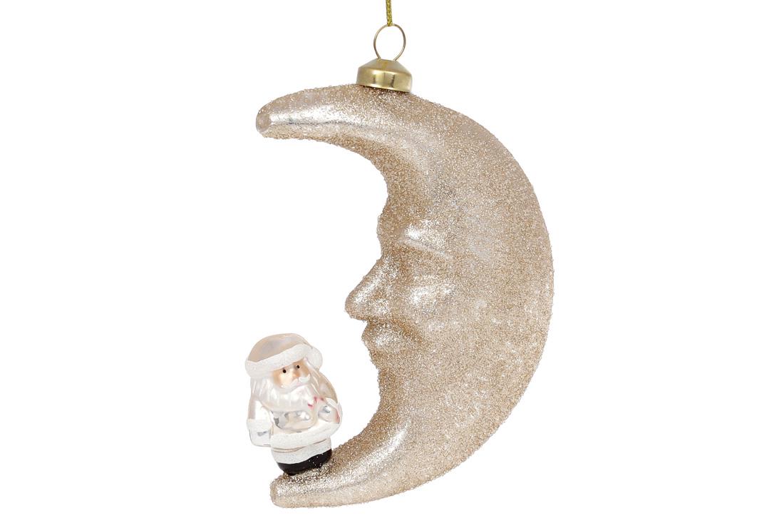 Елочное украшение Месяц с сантой BonaDi (854-339)