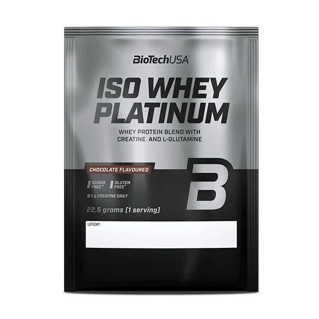 Изолят сывороточный BioTech Iso Whey Platinum 22,5 г Клубника