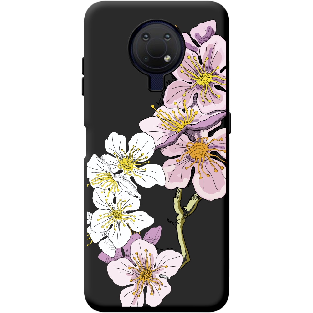 Чехол BoxFace Nokia G10 Cherry Blossom Черный силикон (42626-cc4-42880)