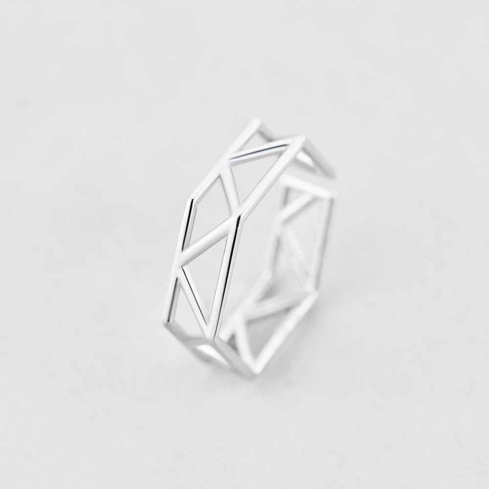 Серебряное кольцо Minimal Надежность линий (5005)