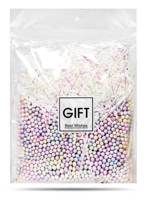 Декоративный пенопластовый наполнитель и бумага для подарочных коробок 40 г Разноцветный (22091879)