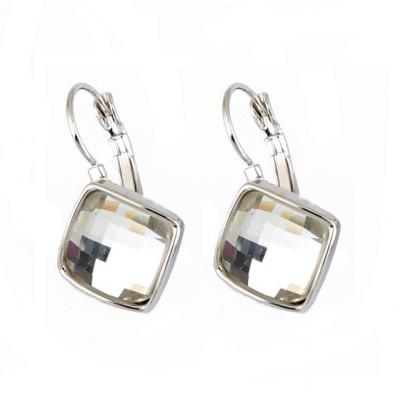 Сережки з кристалами Сваровски Italina 085248c Білий