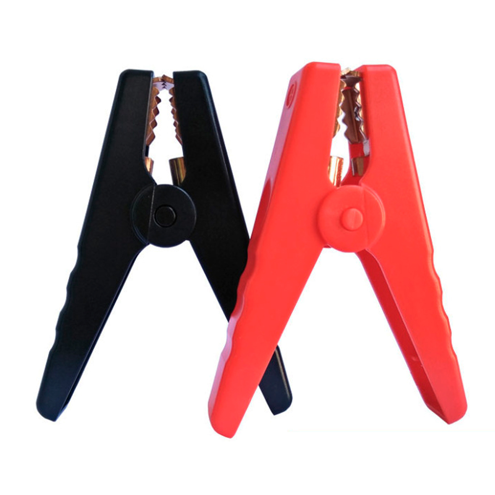 Набір акумуляторних затискачів крокодили 200А щільний гумовий кожух 95 мм Чорний/Червоний (YUT_V7049)