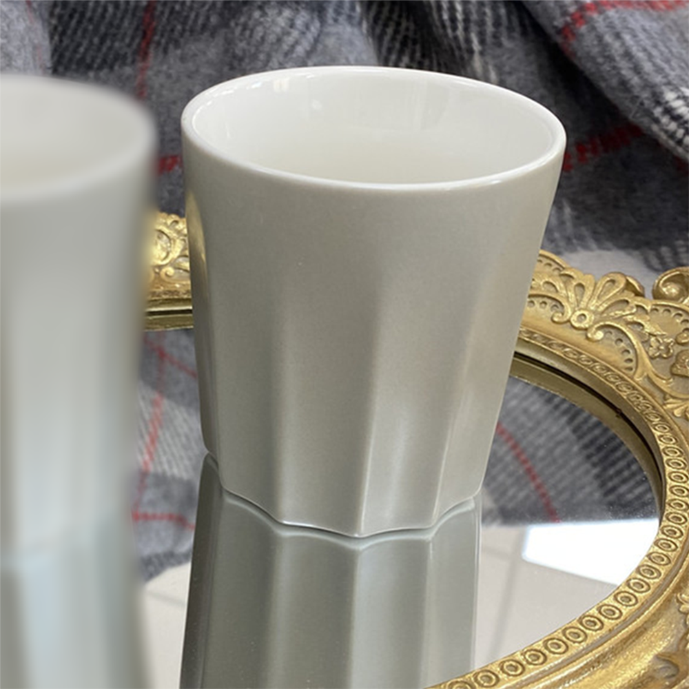 Чашка керамическая без ручки Стейт 250 мл Серый (21-сір-О8030-76) - фото 5