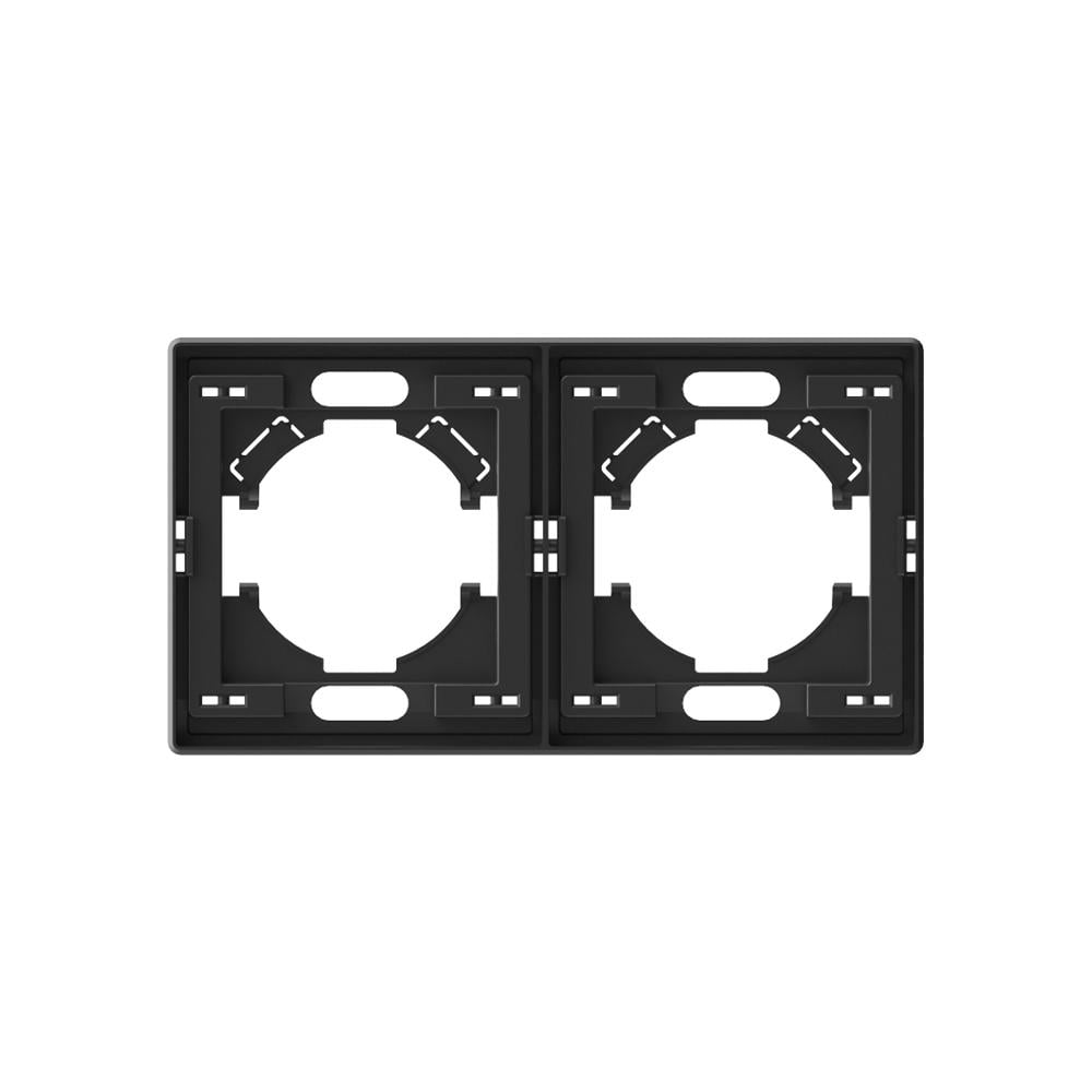 Рамка для розеток Vіdех Nota 2 місця горизонтальна Вугільно-чорний (31578575) Рамка для розеток Vіdех Nota 2 місця горизонтальна Вугільно-чорний (31578575)