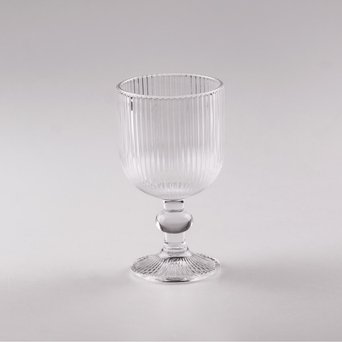 Набор бокалов фигурные ребристые из толстого стекла 6 шт. Прозрачный (HP7114) - фото 2 Набор бокалов фигурные ребристые из толстого стекла 6 шт. Прозрачный (HP7114) - фото 2