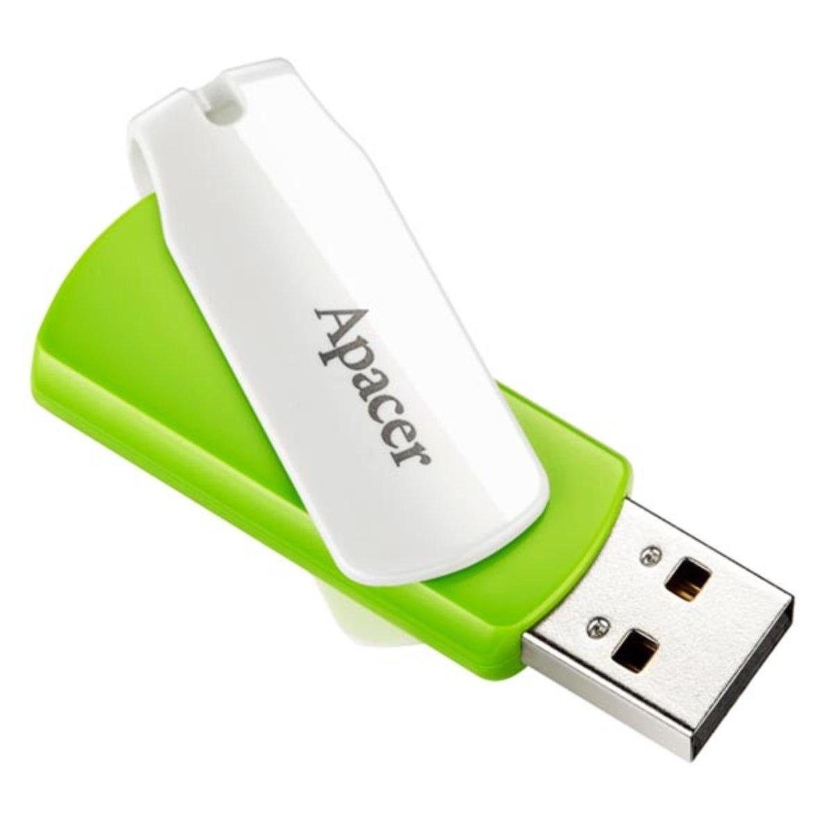 Флеш-накопитель для ноутбука Flash Apacer USB 2.0 AH335 32Gb Green (AP32GAH335G-1)