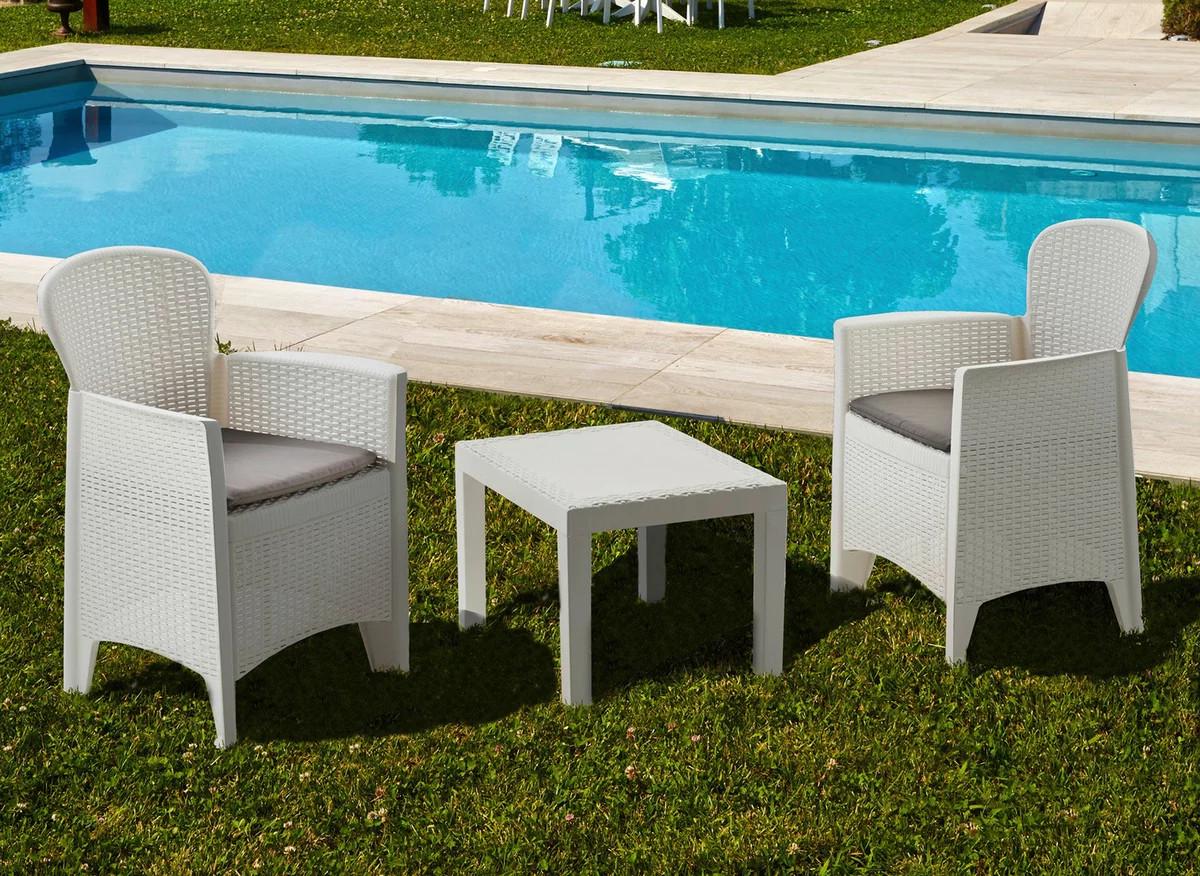 Набор садовой мебели ProGarden AKITA Белый с серыми подушками (3678) - фото 2 Набор садовой мебели ProGarden AKITA Белый с серыми подушками (3678) - фото 2