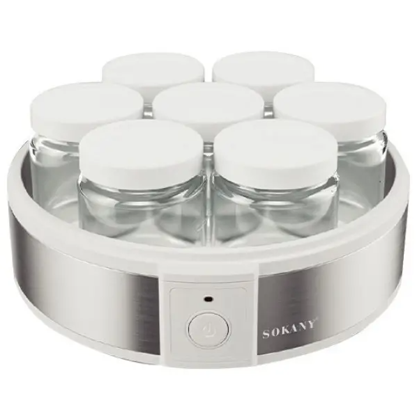 Йогуртниця Sokany SK-08017 20 Вт 1,2 л 7 баночок Білий (SK-08017)