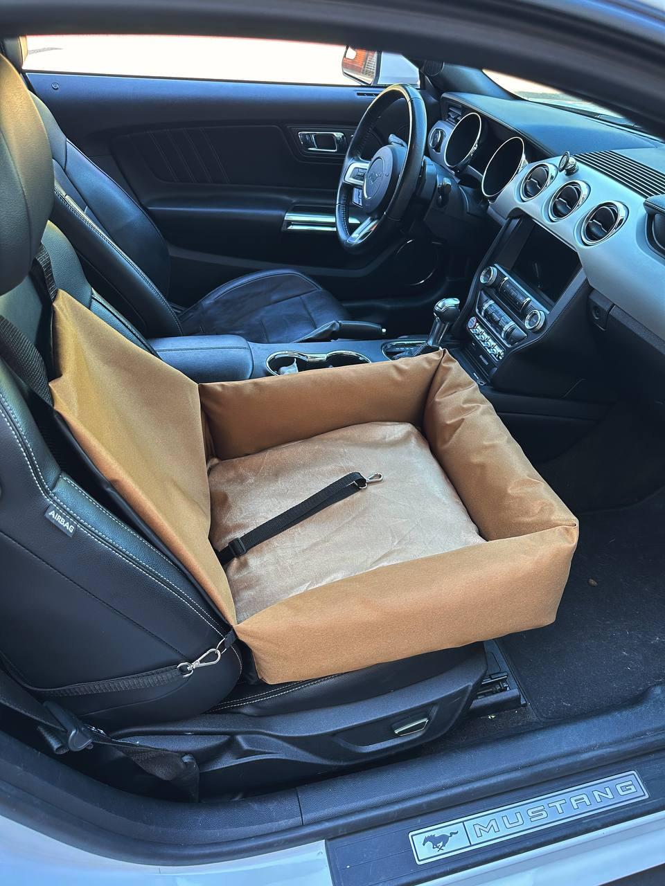 Автокресло-автогамак Incor для собак и кошек с чехлом 52x52 см Коричневый (К-52) - фото 4 Автокресло-автогамак Incor для собак и кошек с чехлом 52x52 см Коричневый (К-52) - фото 4