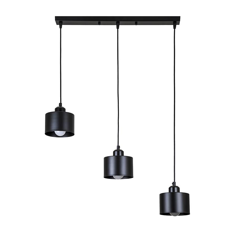 Подвесной светильник Levistella 752187F-3 BK 500 металлический с 3 плафонами под лампы Е27 (106-16-LVS4886)