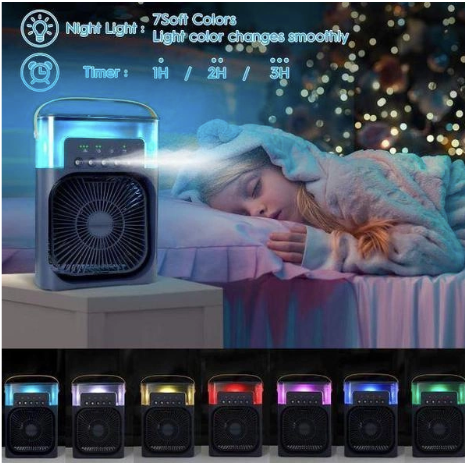 Вентилятор із зволоженням і підсвічуванням 4в1 Білий (23457538101_386) - фото 7 Вентилятор із зволоженням і підсвічуванням 4в1 Білий (23457538101_386) - фото 7